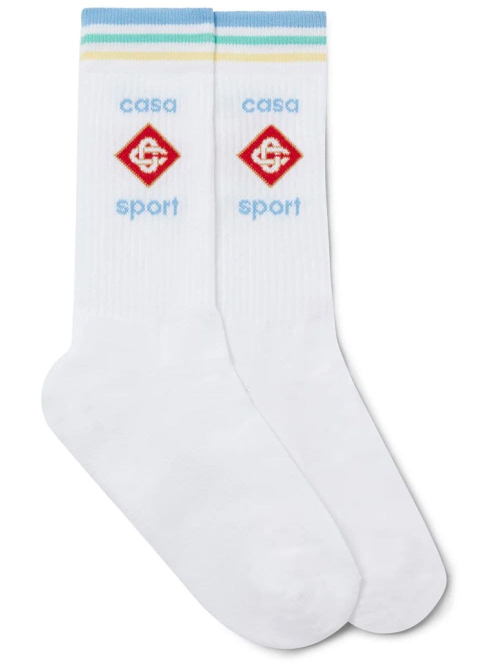 Casablanca Casa Sport ribbed socks - White von Casablanca