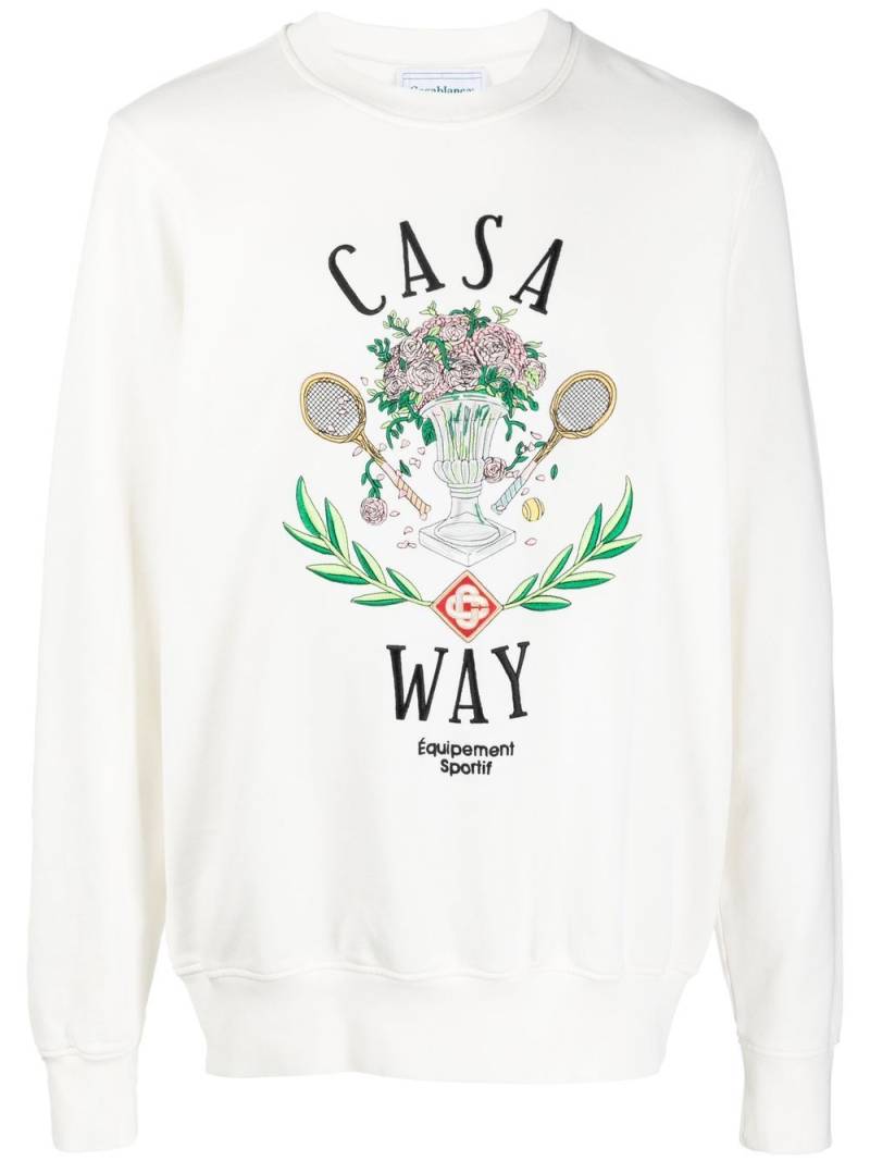 Casablanca Casa Way embroidered sweatshirt - White von Casablanca