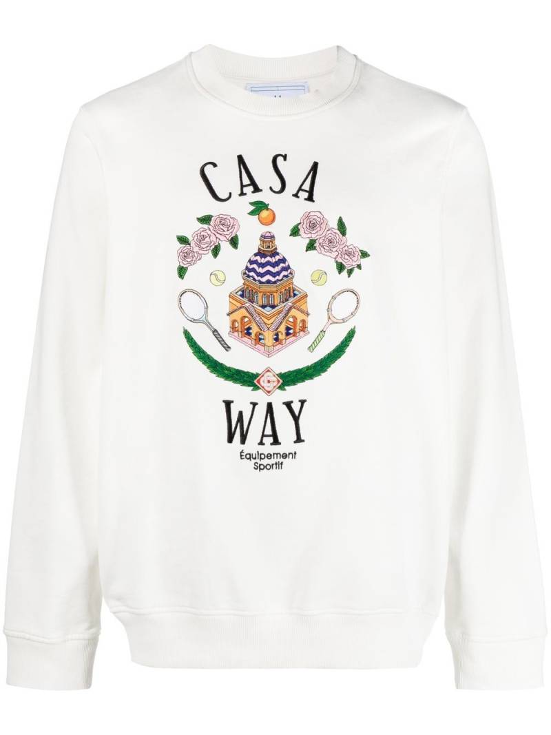 Casablanca Casa Way embroidered sweatshirt - White von Casablanca