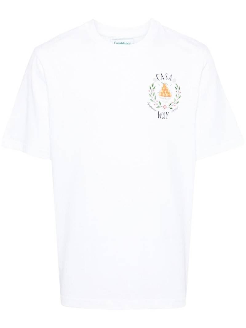 Casablanca Casa Way organic-cotton T-shirt - White von Casablanca