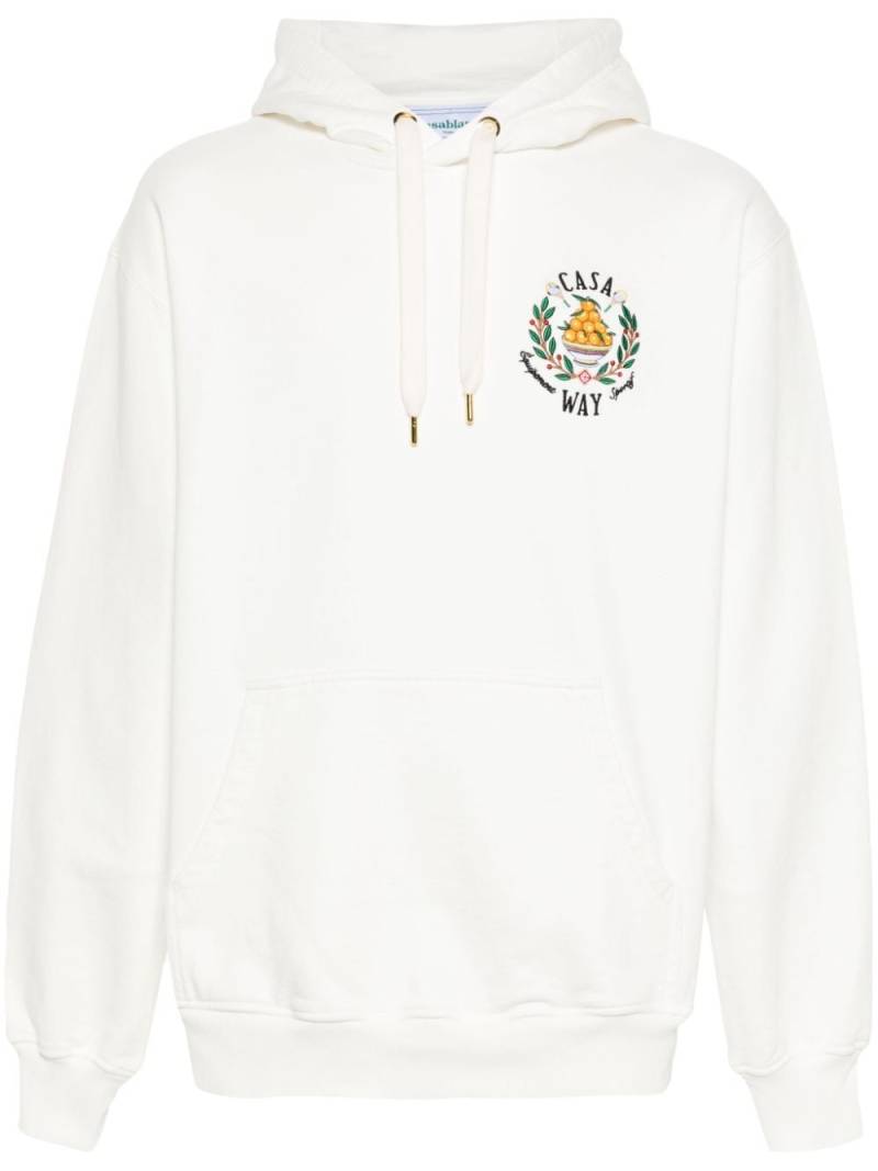 Casablanca Casa Way organic cotton hoodie - White von Casablanca