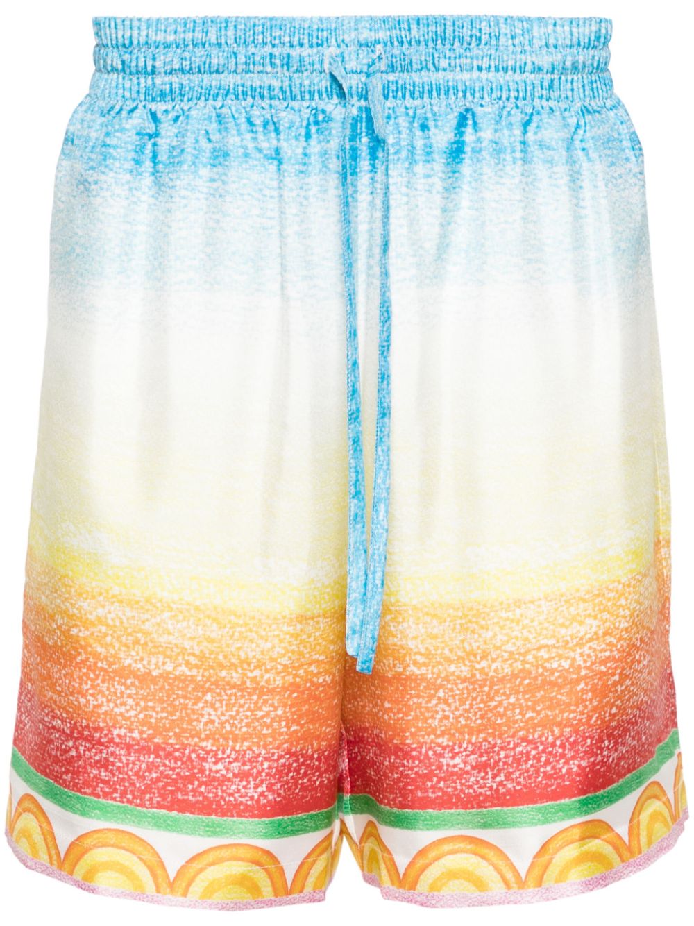 Casablanca Crayon Tennis Player silk shorts - Blue von Casablanca