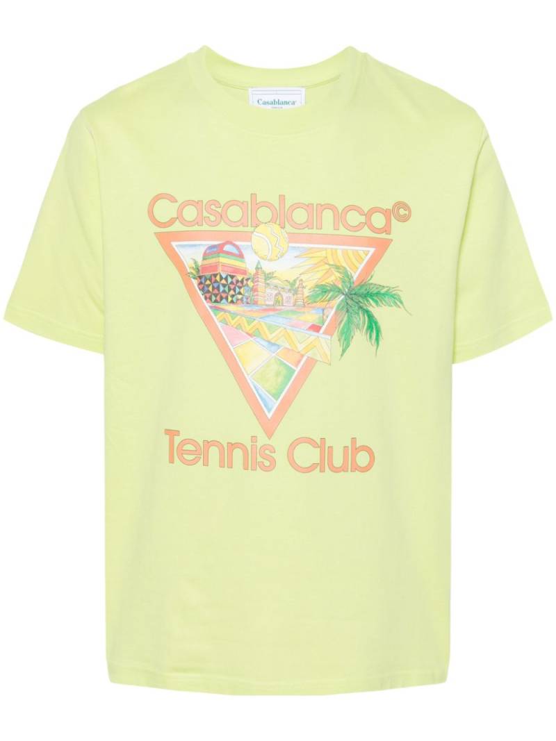 Casablanca Cubism Tennis Club organic cotton T-shirt - Green von Casablanca