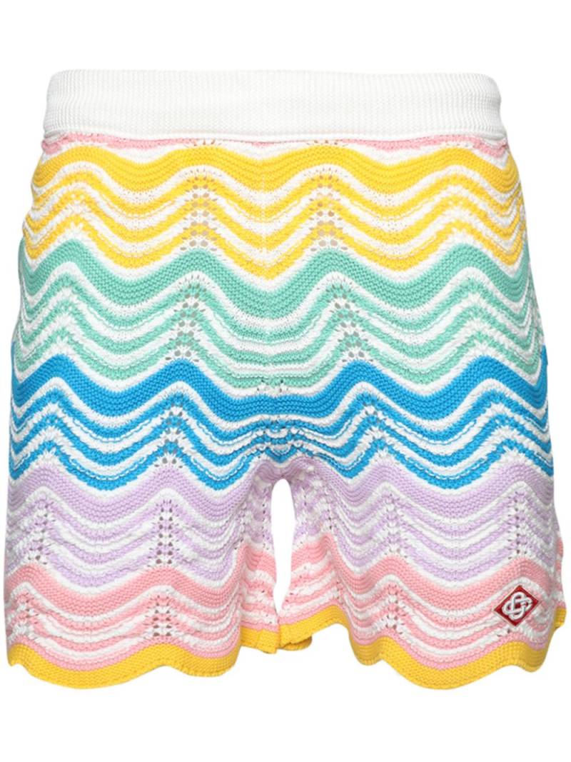 Casablanca Gradient Wave crochet shorts - Yellow von Casablanca