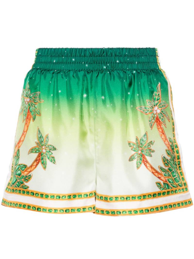 Casablanca Joyaux D'Afrique satin shorts - Green von Casablanca