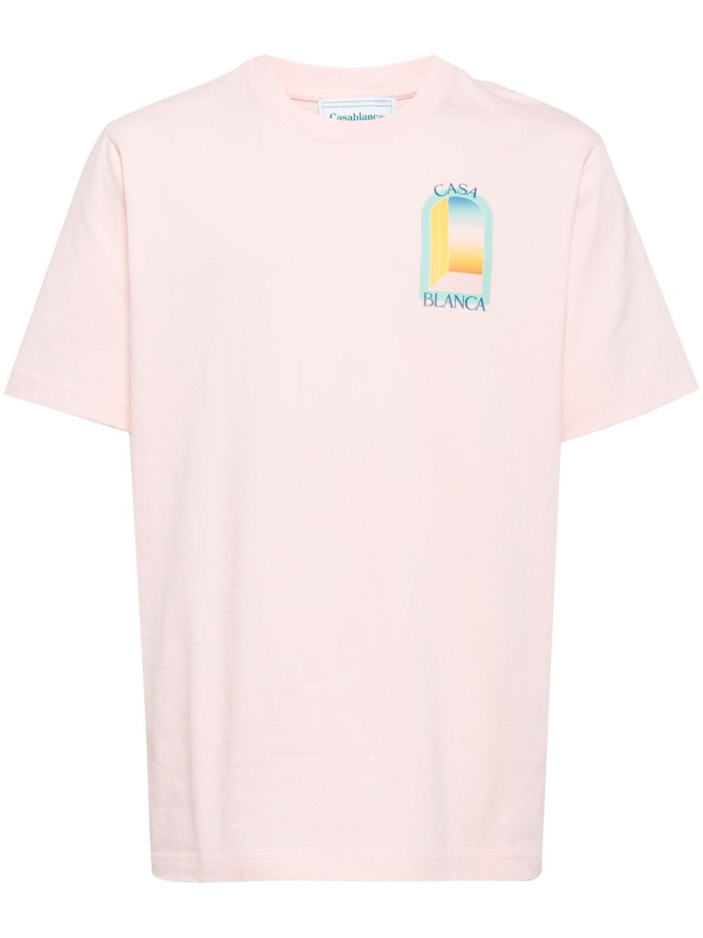 Casablanca L'Arc Coloré cotton T-shirt - Pink von Casablanca