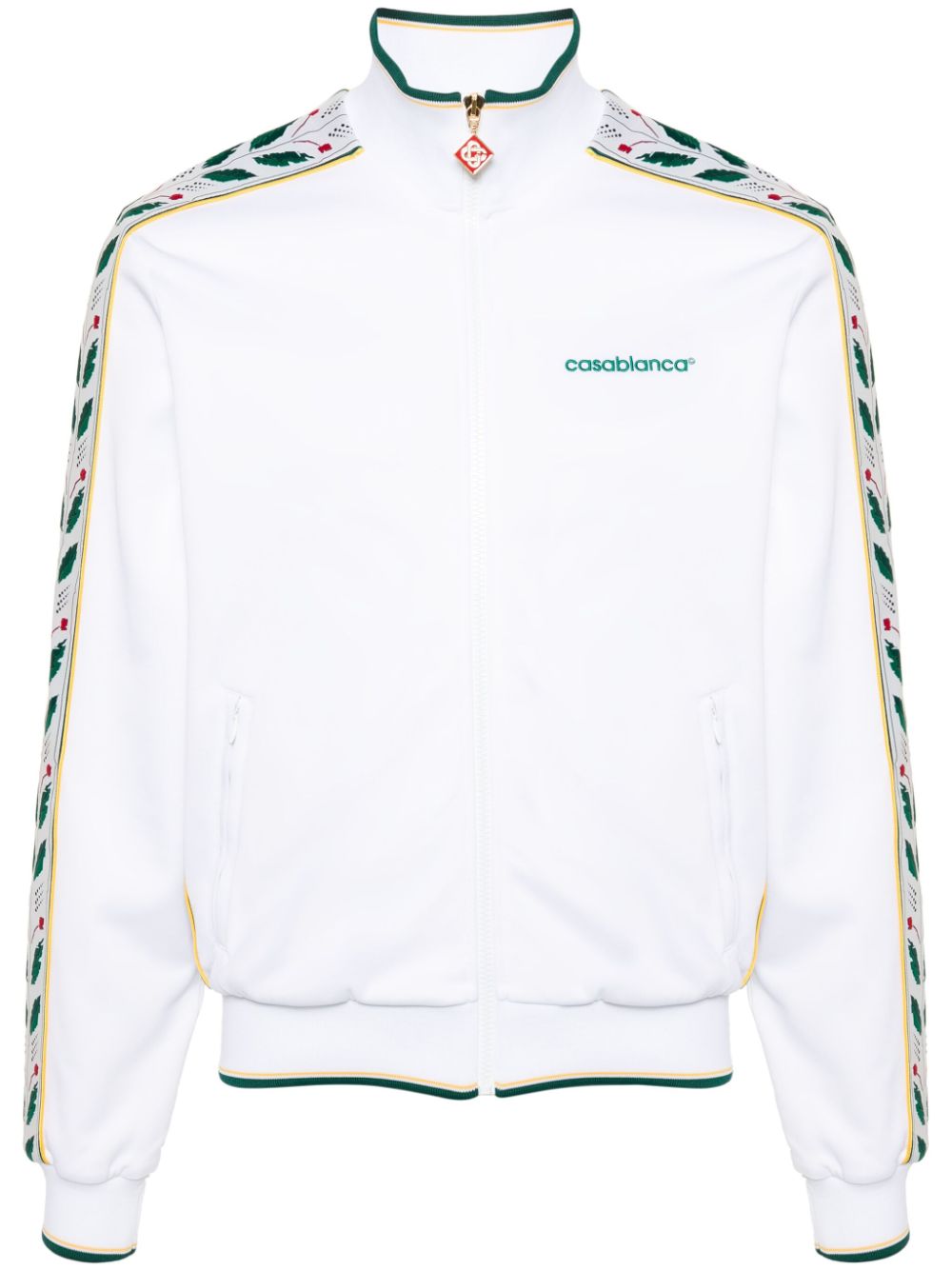Casablanca Laurel zip-up sweatshirt - White von Casablanca
