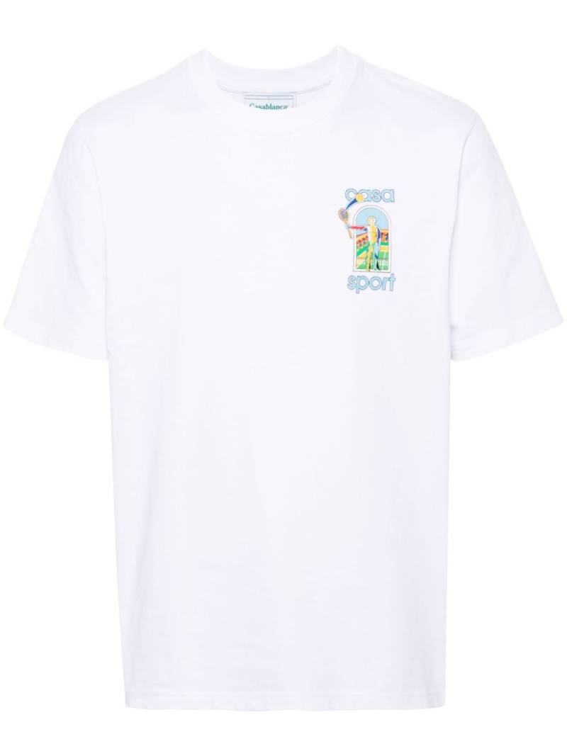 Casablanca Le Jeu-print cotton T-shirt - White von Casablanca