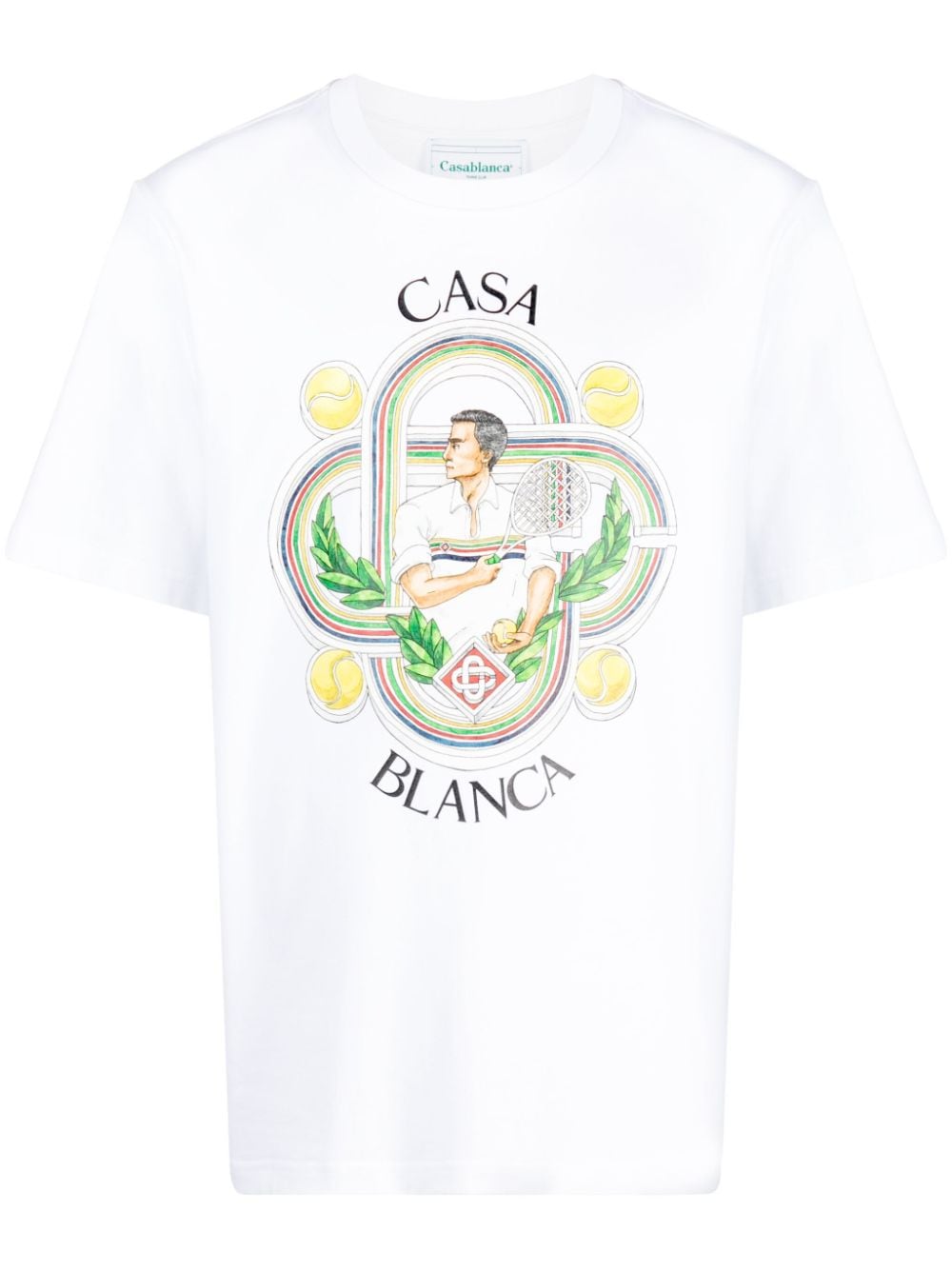 Casablanca Le Joueur organic-cotton T-Shirt - White von Casablanca