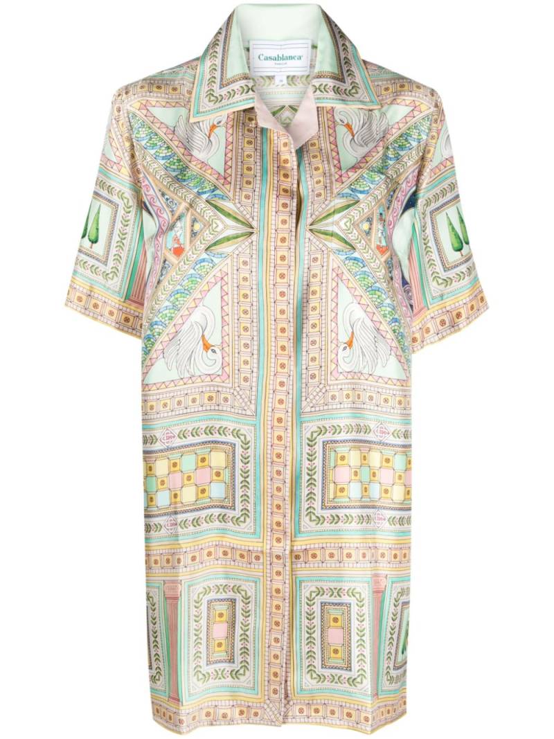 Casablanca Le Labyrinthe silk shift dress - Green von Casablanca