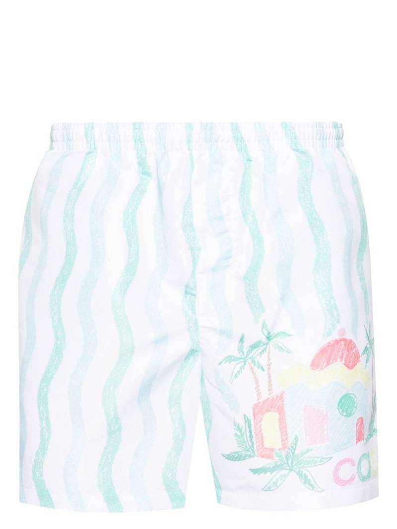 Casablanca Memphis-print swim shorts - White von Casablanca