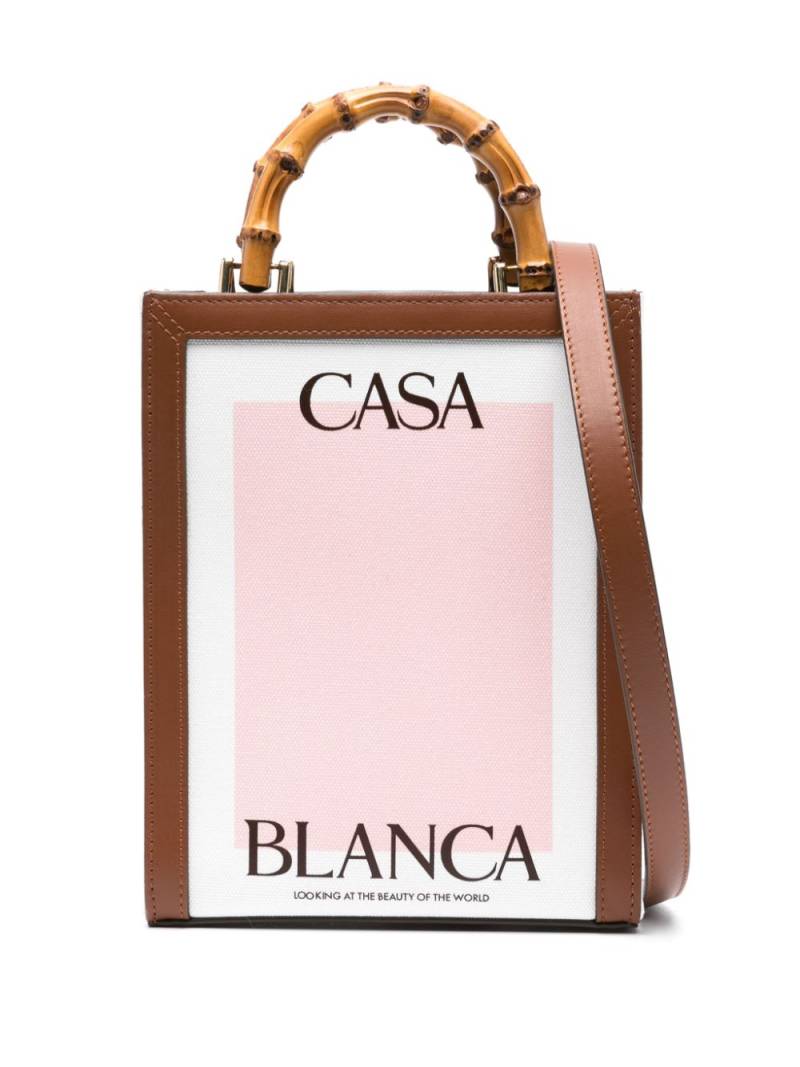 Casablanca Casa canvas tote bag - White von Casablanca