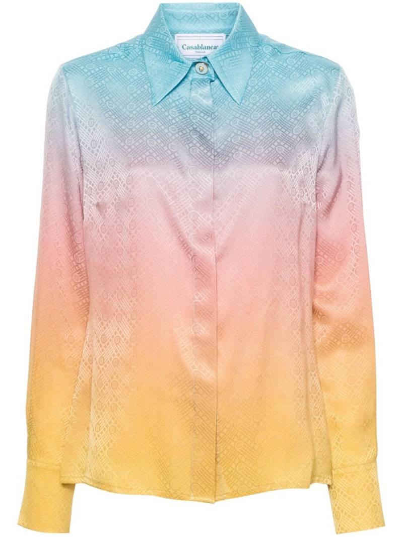 Casablanca Pastel Gradient silk shirt - Blue von Casablanca