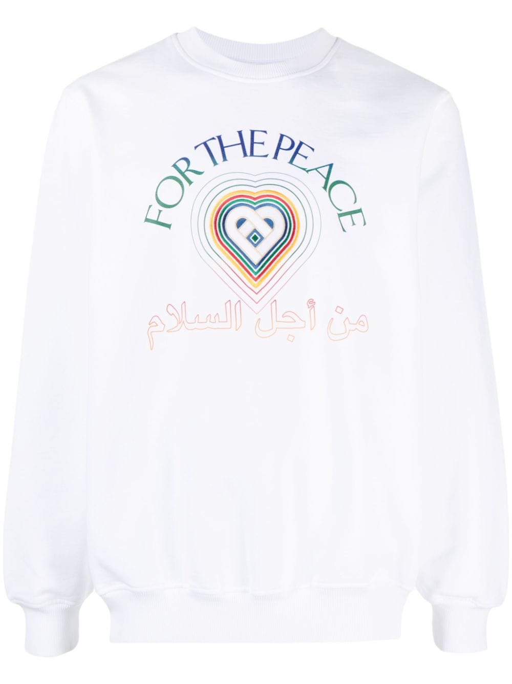 Casablanca Peace Gradient-print cotton sweatshirt - White von Casablanca