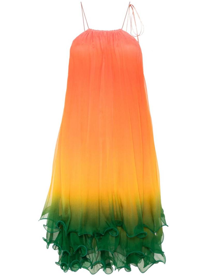 Casablanca Rainbow Gradient midi dress - Orange von Casablanca