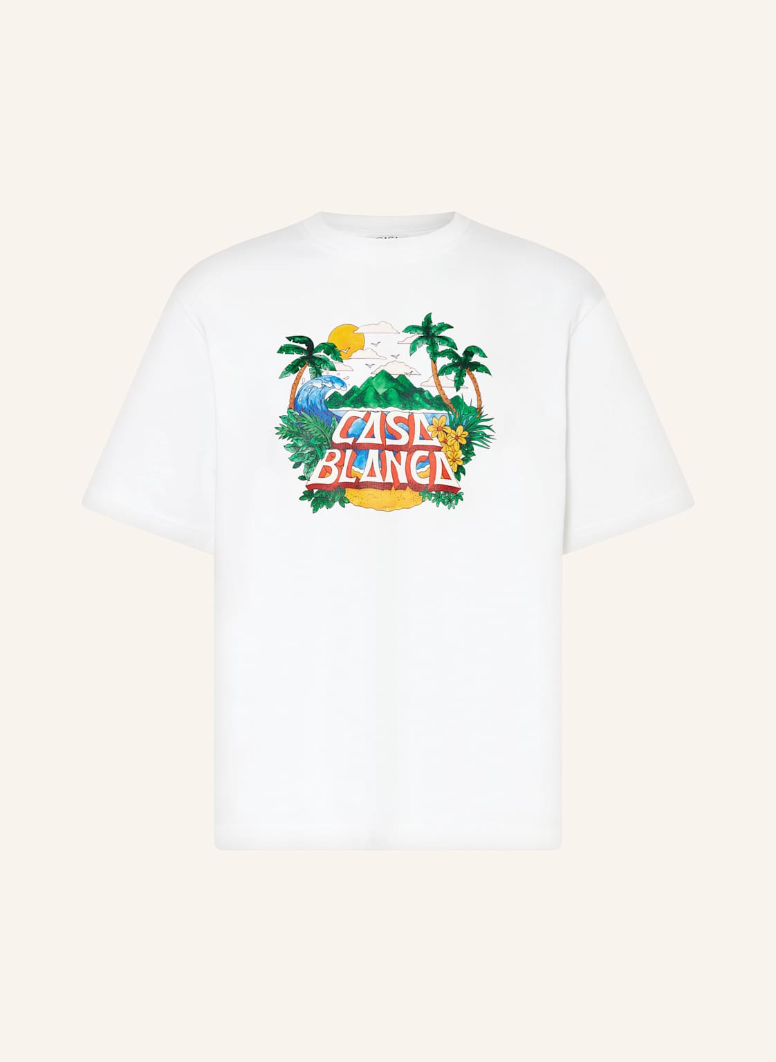 Casablanca T-Shirt Casa Beach Wave weiss von Casablanca