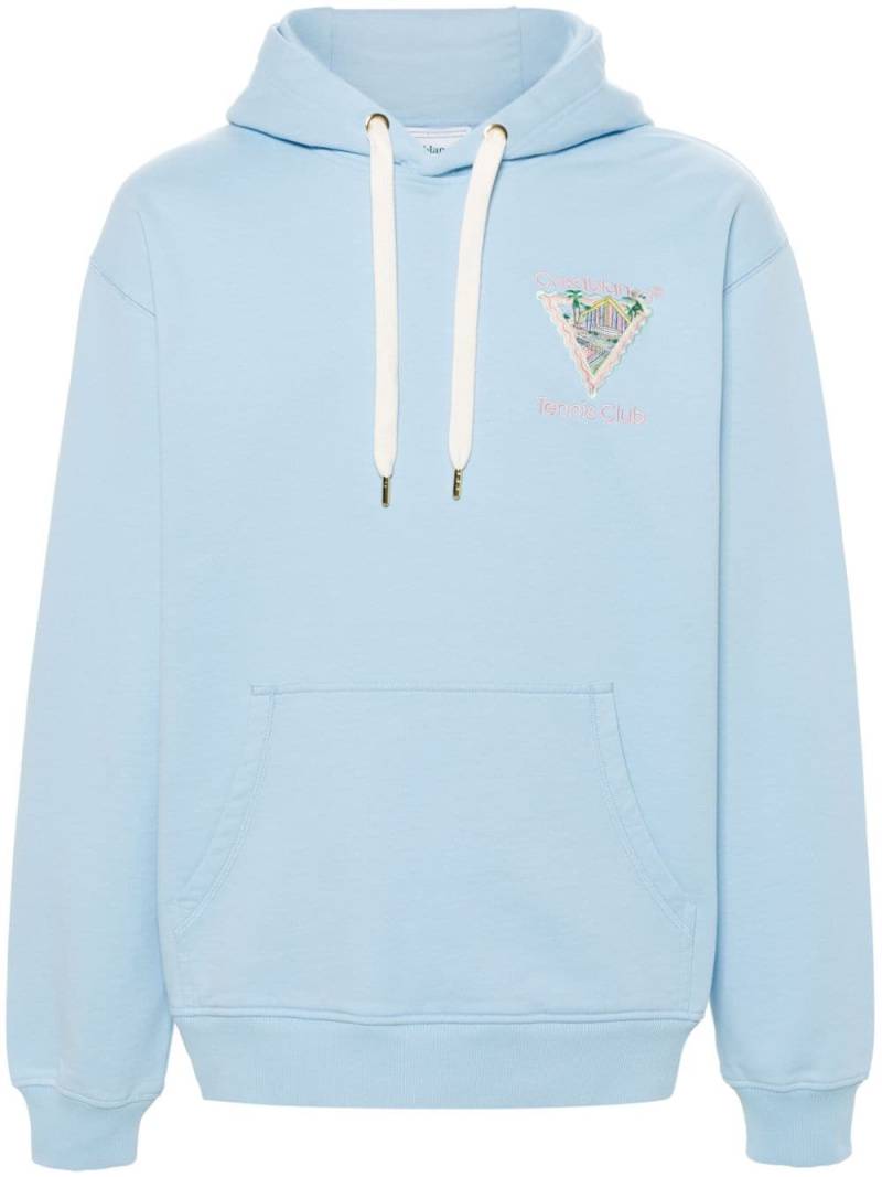 Casablanca Tennis Club Icon cotton hoodie - Blue von Casablanca