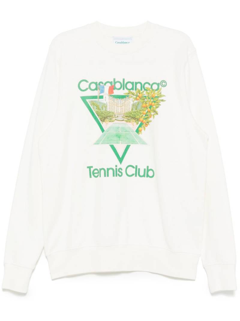 Casablanca Tennis Club Icon printed sweatshirt - Neutrals von Casablanca