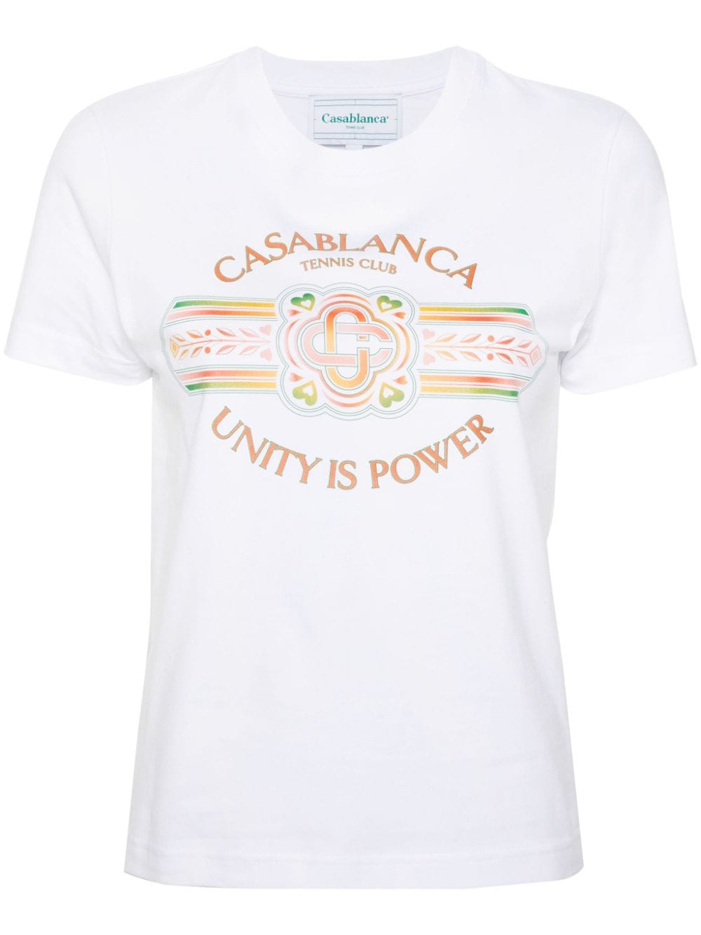 Casablanca Unity Is Power cotton T-shirt - White von Casablanca