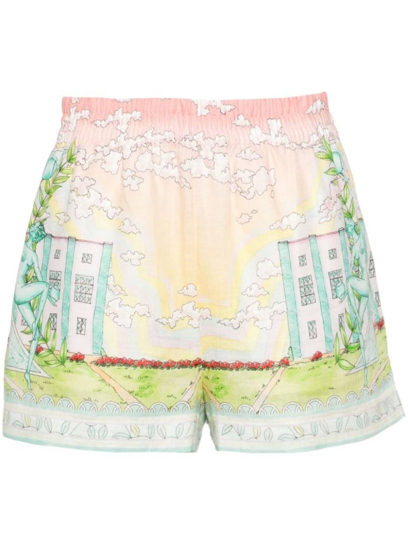 Casablanca Vase linen shorts - Pink von Casablanca