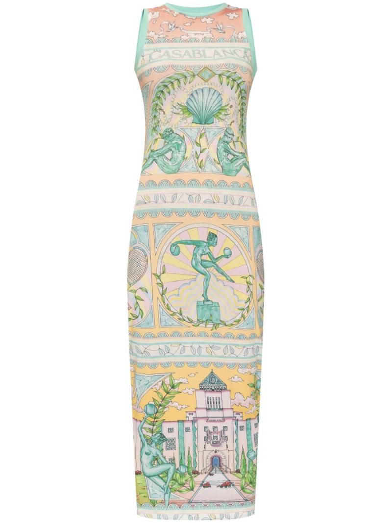 Casablanca Vase print maxi dress - Pink von Casablanca