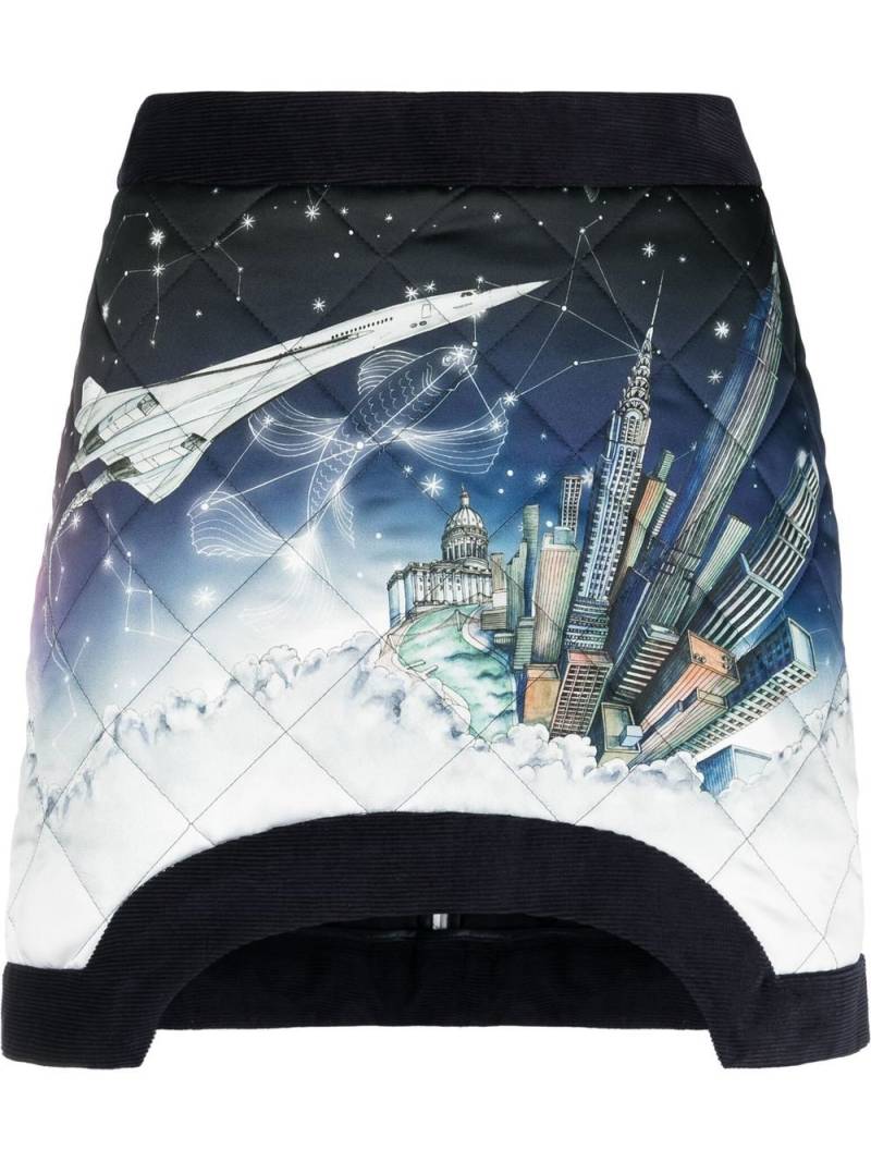 Casablanca Vol De Nuit quilted miniskirt - Blue von Casablanca