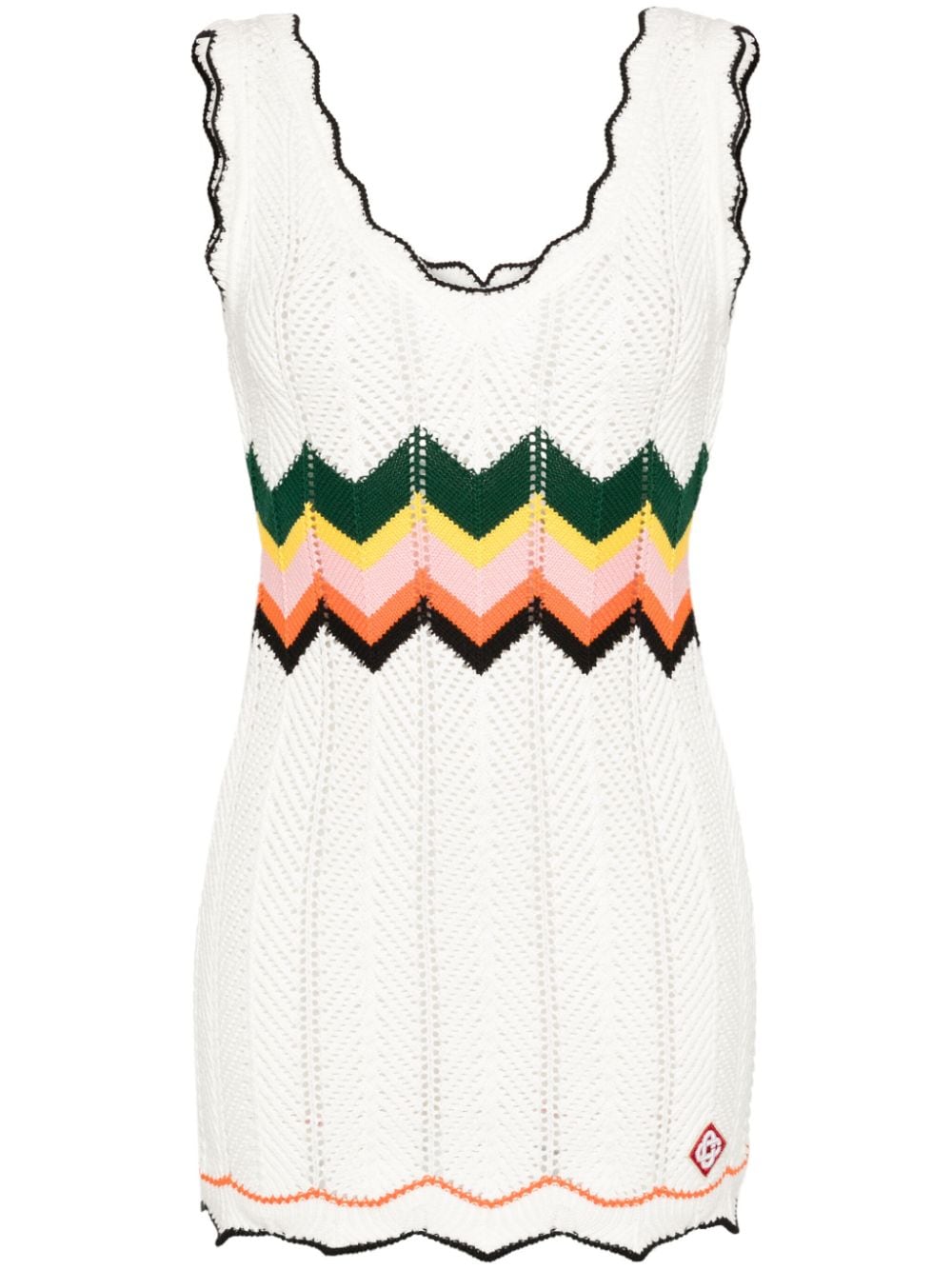 Casablanca chevron-knit mini dress - White von Casablanca