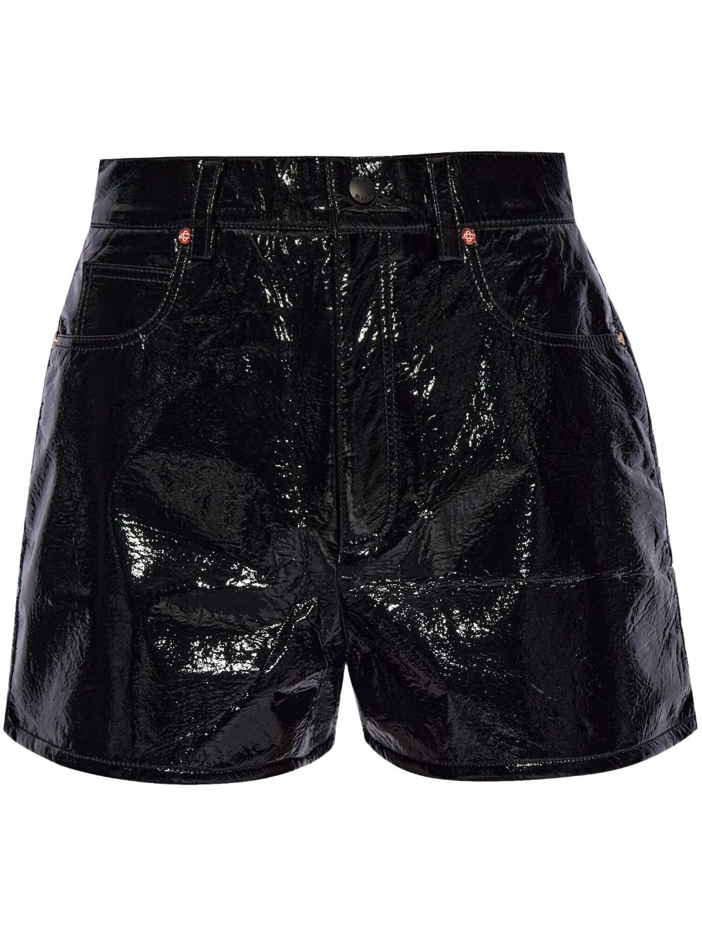 Casablanca faux-leather shorts - Black
