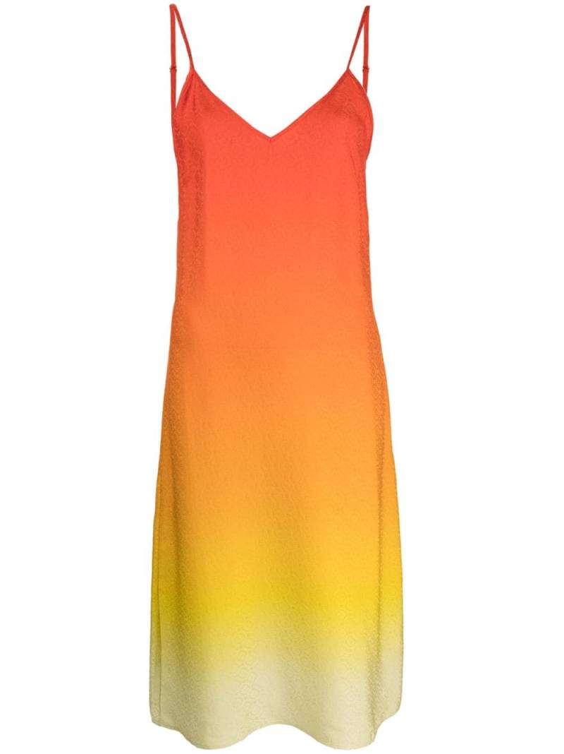 Casablanca gradient silk slip dress - Red von Casablanca