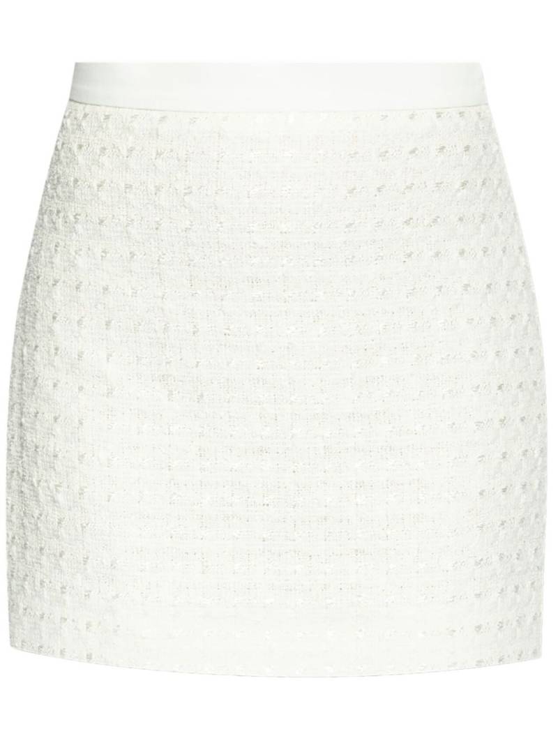 Casablanca high-waisted cotton mini skirt - White von Casablanca