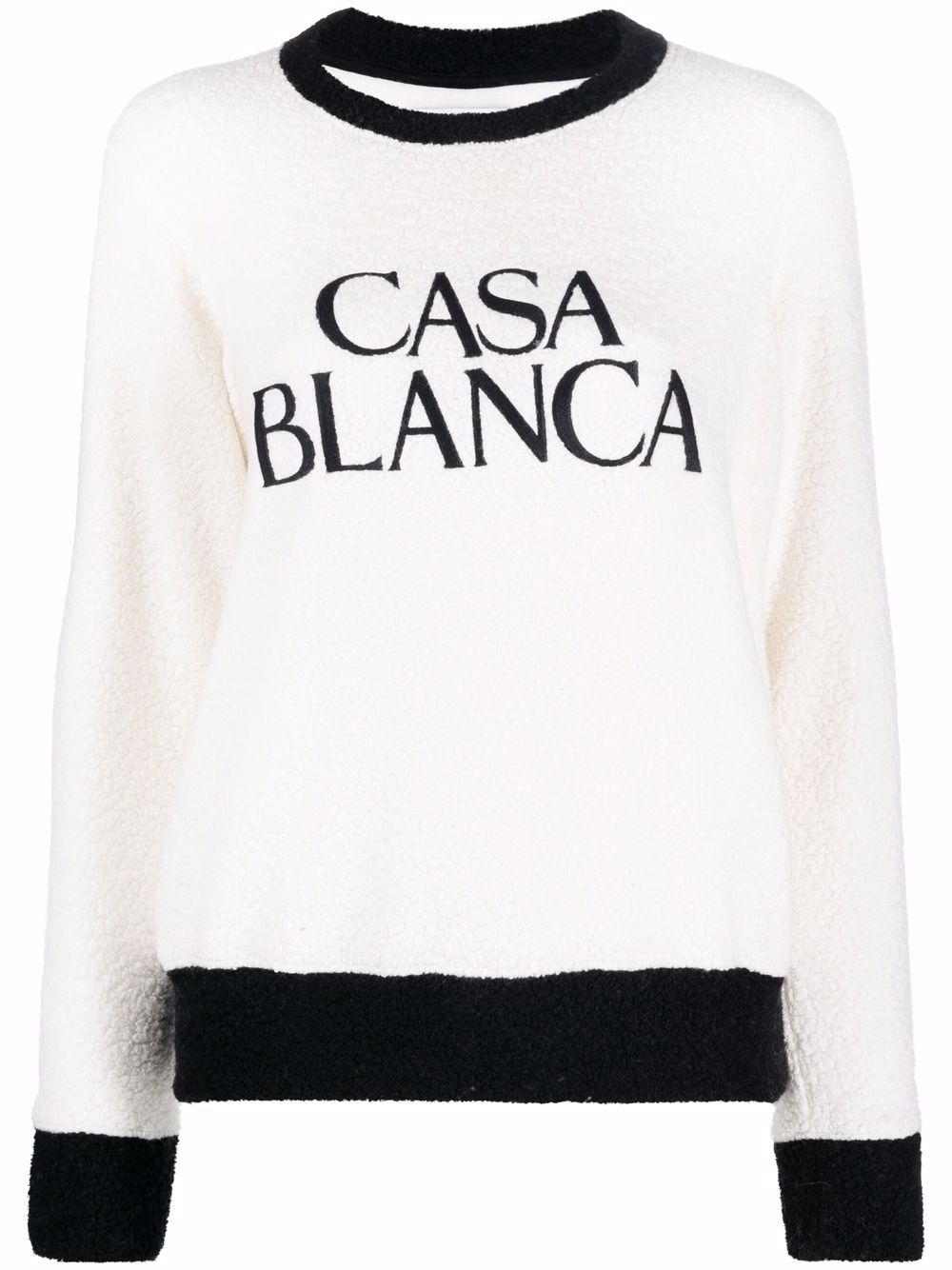 Casablanca intarsia-knit logo jumper - Neutrals von Casablanca