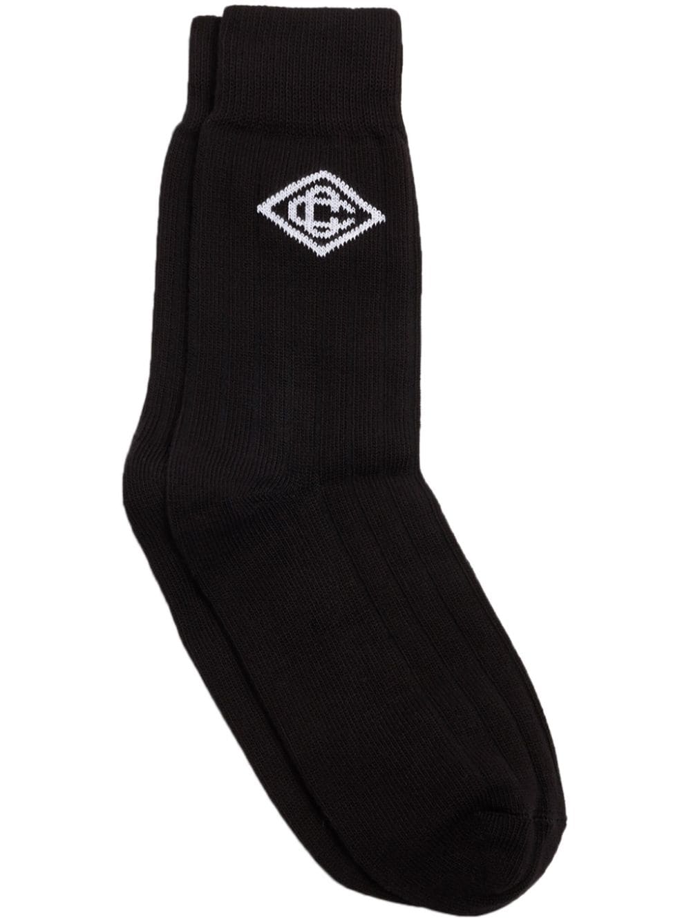 Casablanca intarsia-logo socks - Black von Casablanca