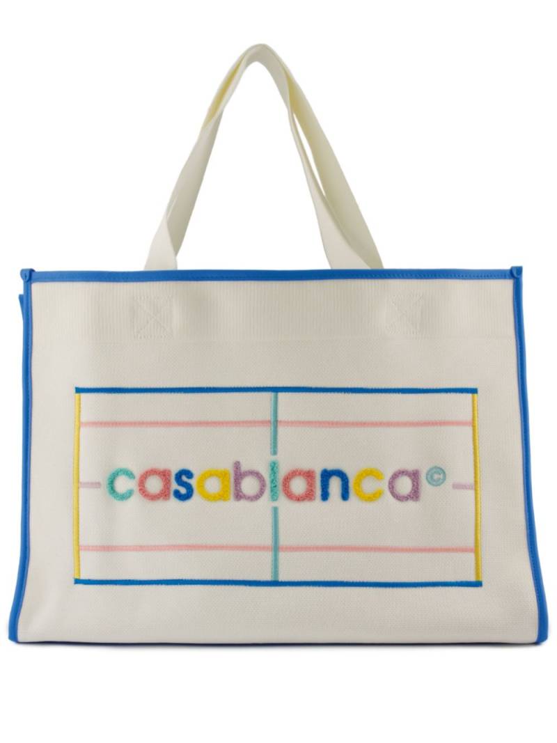 Casablanca knit tote bag - White von Casablanca