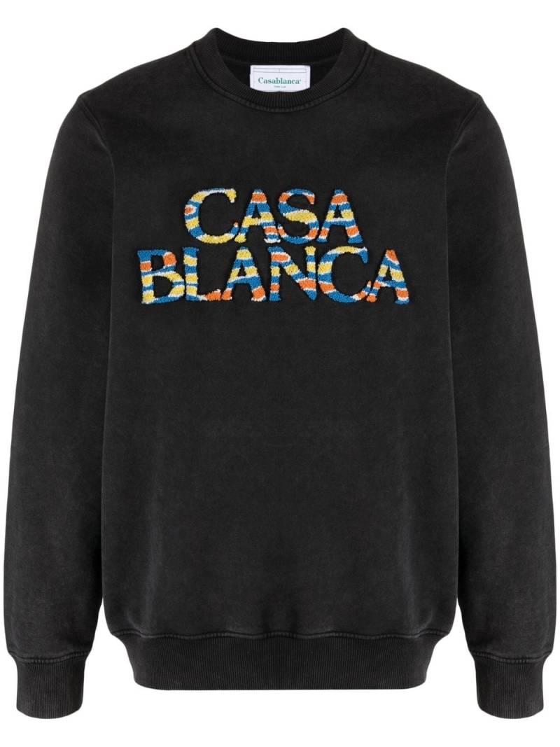 Casablanca logo-appliqué sweatshirt - Black von Casablanca