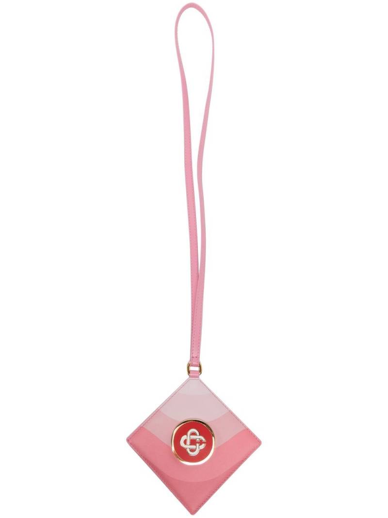 Casablanca logo patch neck strap cardholder - Pink von Casablanca