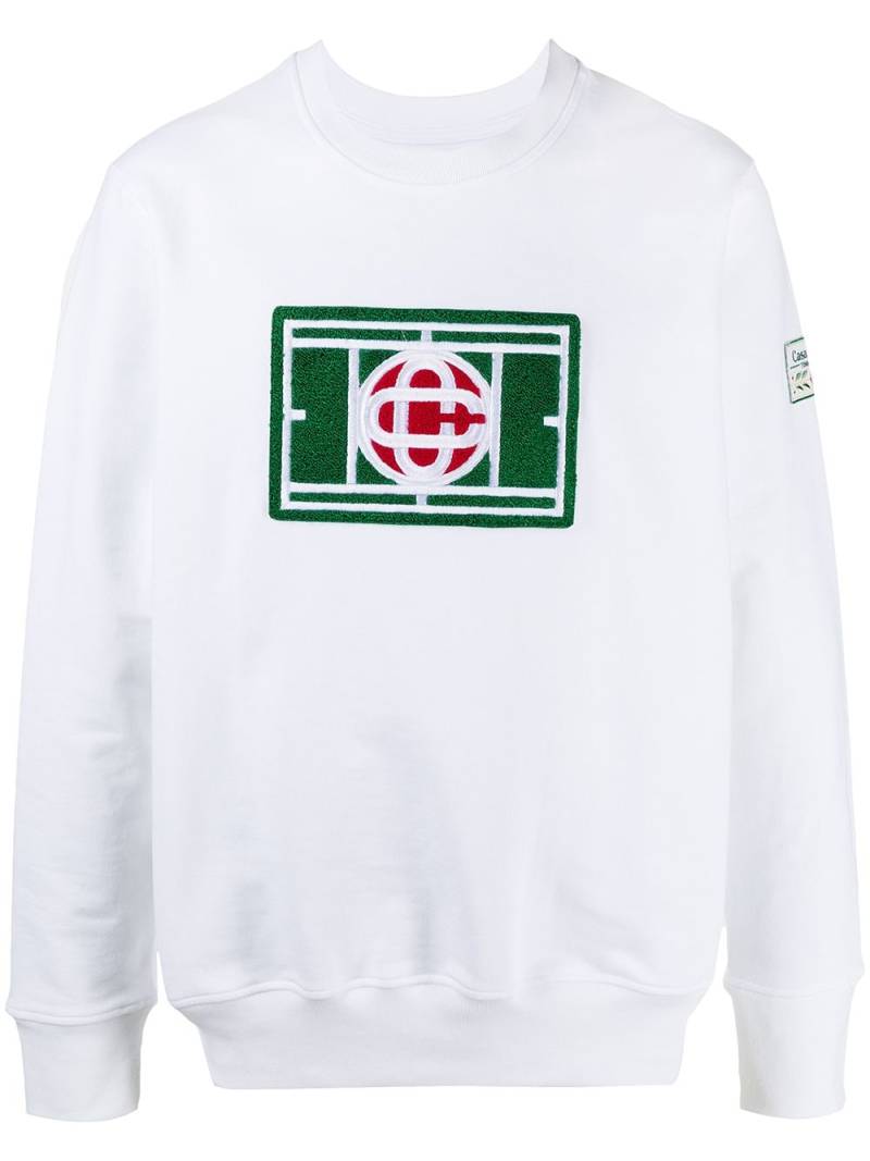 Casablanca logo patch sweatshirt - White von Casablanca