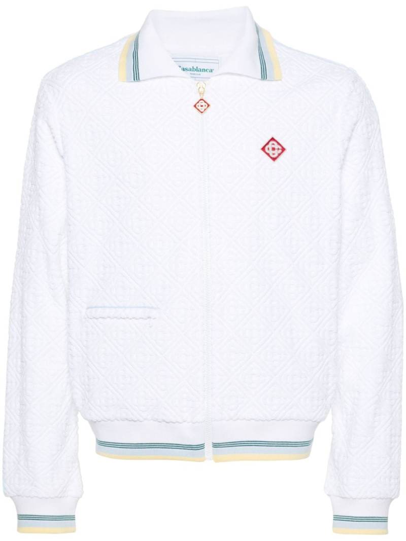 Casablanca monogram-jacquard tracksuit jacket - White von Casablanca