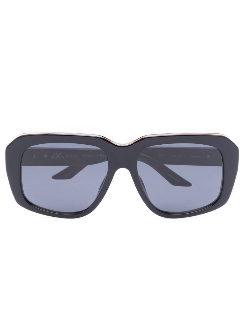 Casablanca monogram oversize-frame sunglasses - Black von Casablanca