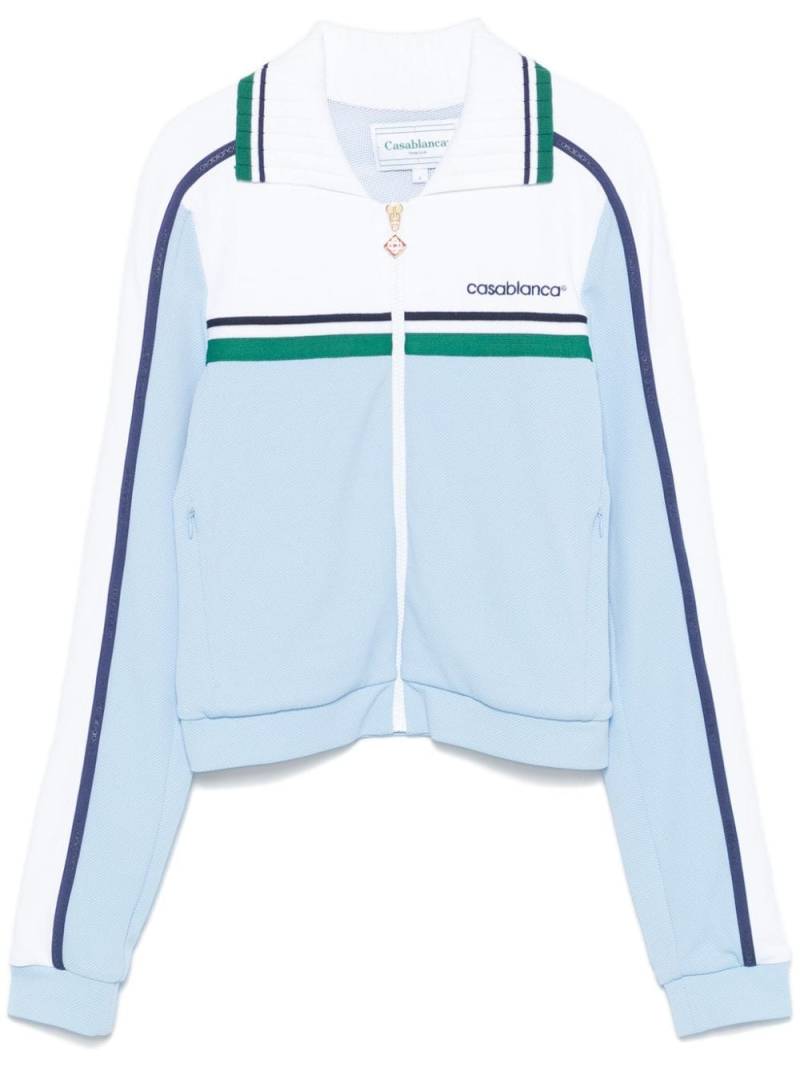 Casablanca piqué track jacket - Blue von Casablanca