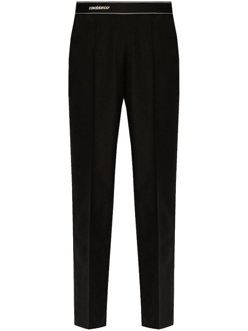 Casablanca pressed-crease virgin wool trousers - Black von Casablanca