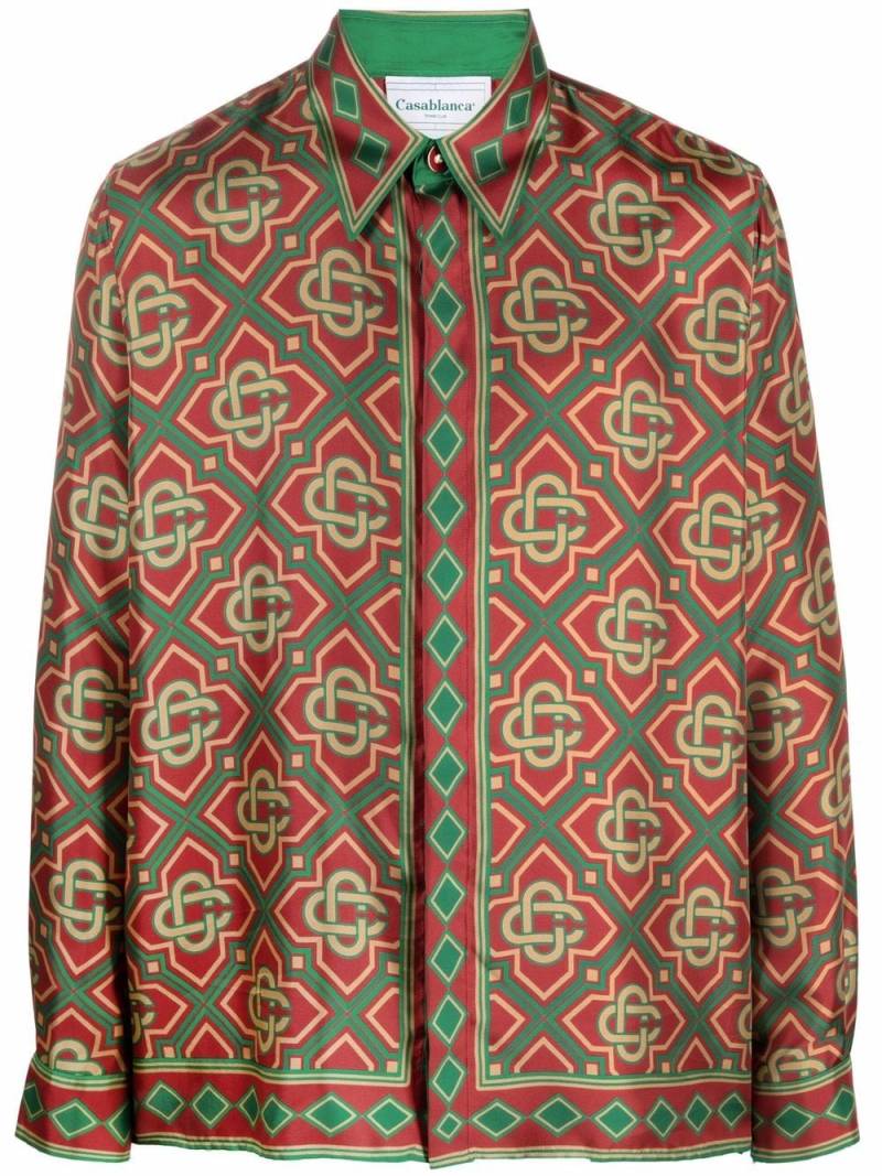 Casablanca printed silk shirt - Red von Casablanca