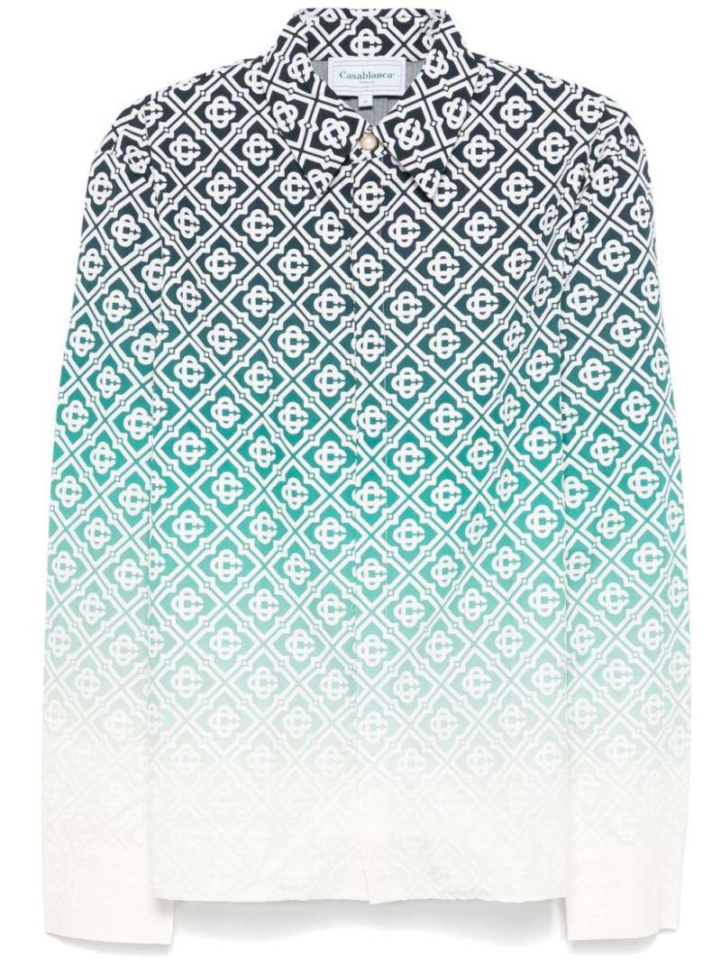 Casablanca raised-monogram shirt - Blue von Casablanca