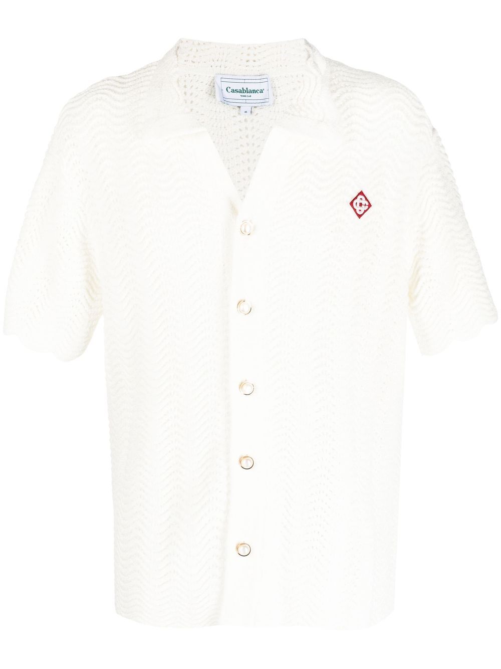 Casablanca ripple knit shirt - White von Casablanca