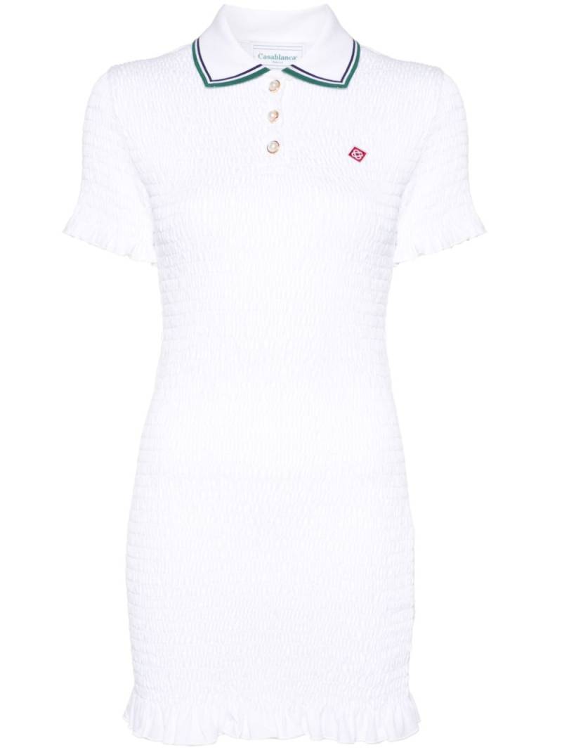 Casablanca shirred polo minidress - White von Casablanca