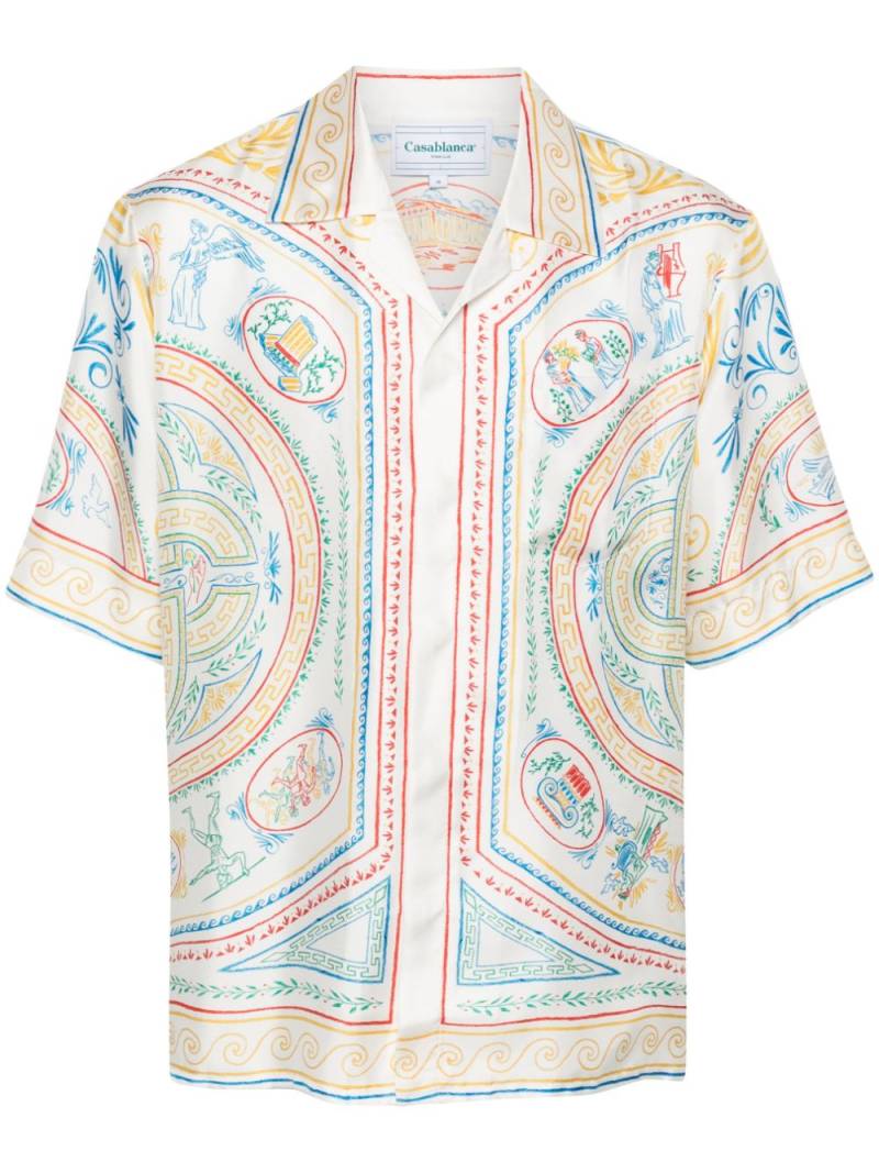 Casablanca silk Cuban shirt - White von Casablanca