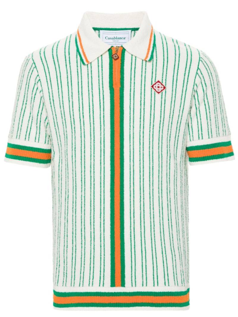 Casablanca terry-cloth polo shirt - White von Casablanca