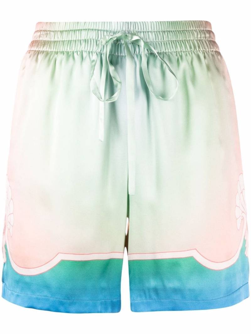 Casablanca tie-dye drawstring silk shorts - Pink von Casablanca