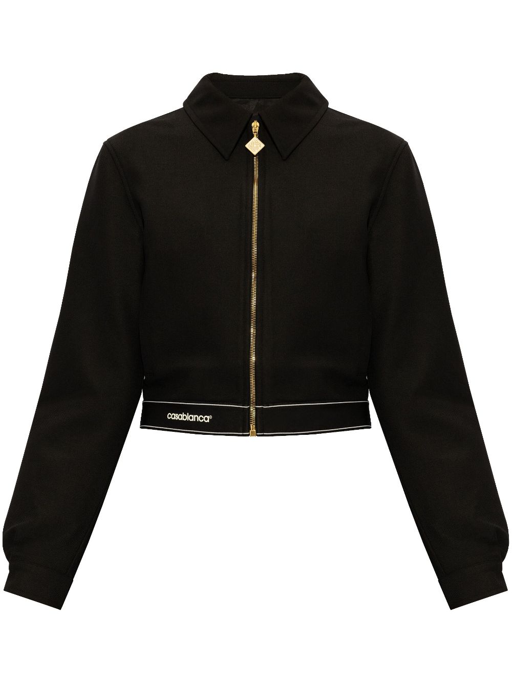 Casablanca zip-fastening logo-print jacket - Black von Casablanca