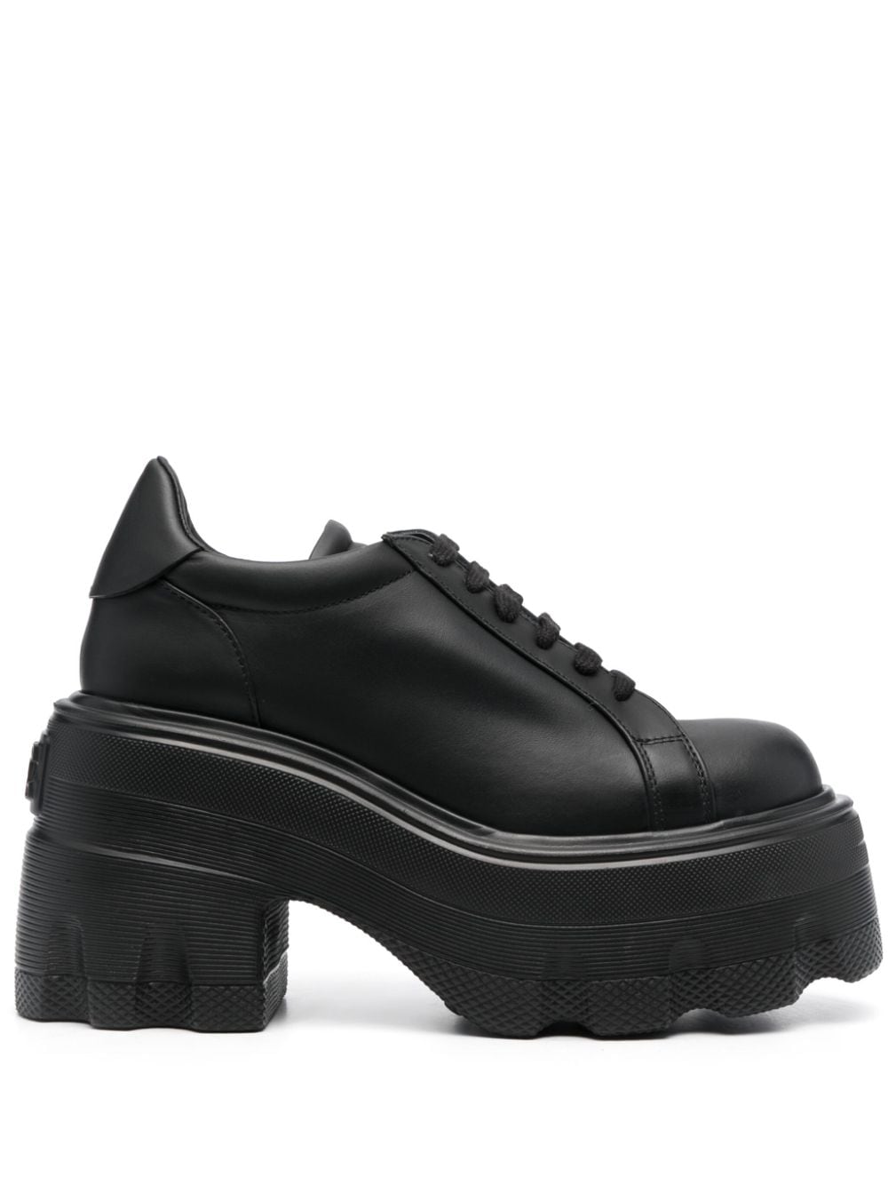 Casadei 110mm high-heel leather sneakers - Black von Casadei