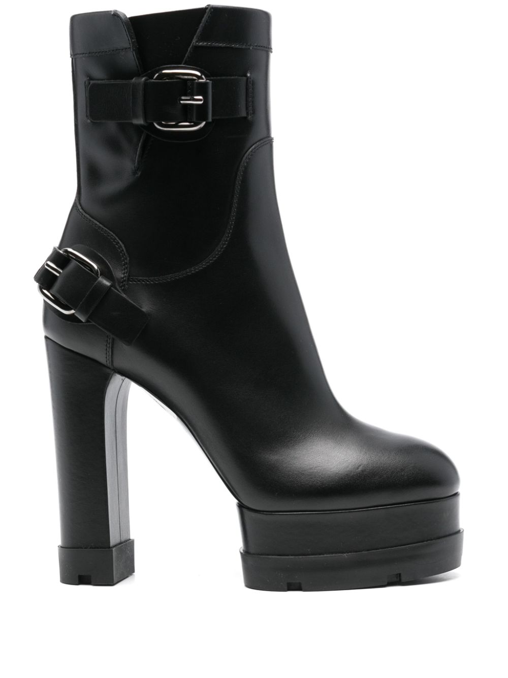 Casadei 130mm leather ankle boots - Black von Casadei